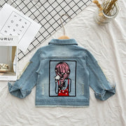 Girls Denim Jackets Fashion New Kids Outerwear Baby Girls Clothes Long Sleeve Denim Jacket For 2-10 Year Teens Girls Denim Coats BABY VIBES & CO.