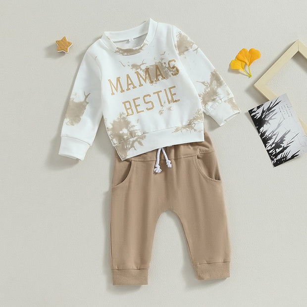 Mamas Bestie Long Sleeve Neutral 2 Piece Set Baby Vibes & Co.