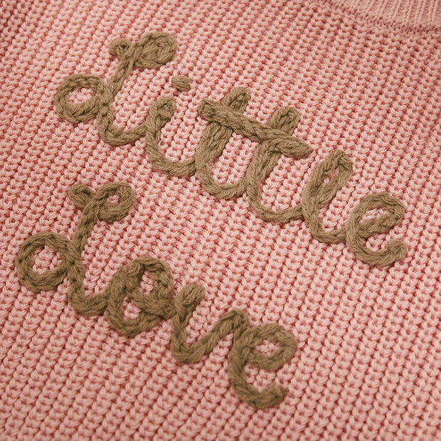 Autumn New Baby Boys Girls Clothes Toddler Kintted Sweater Long Sleeve Crew Neck Letters Winter Warm Crochet Infant Pullover BABY VIBES & CO.