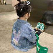 Girls Denim Jackets Fashion New Kids Outerwear Baby Girls Clothes Long Sleeve Denim Jacket For 2-10 Year Teens Girls Denim Coats BABY VIBES & CO.