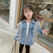 Girls Denim Jackets Fashion New Kids Outerwear Baby Girls Clothes Long Sleeve Denim Jacket For 2-10 Year Teens Girls Denim Coats BABY VIBES & CO.