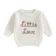 Autumn New Baby Boys Girls Clothes Toddler Kintted Sweater Long Sleeve Crew Neck Letters Winter Warm Crochet Infant Pullover BABY VIBES & CO.
