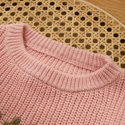 Autumn New Baby Boys Girls Clothes Toddler Kintted Sweater Long Sleeve Crew Neck Letters Winter Warm Crochet Infant Pullover BABY VIBES & CO.