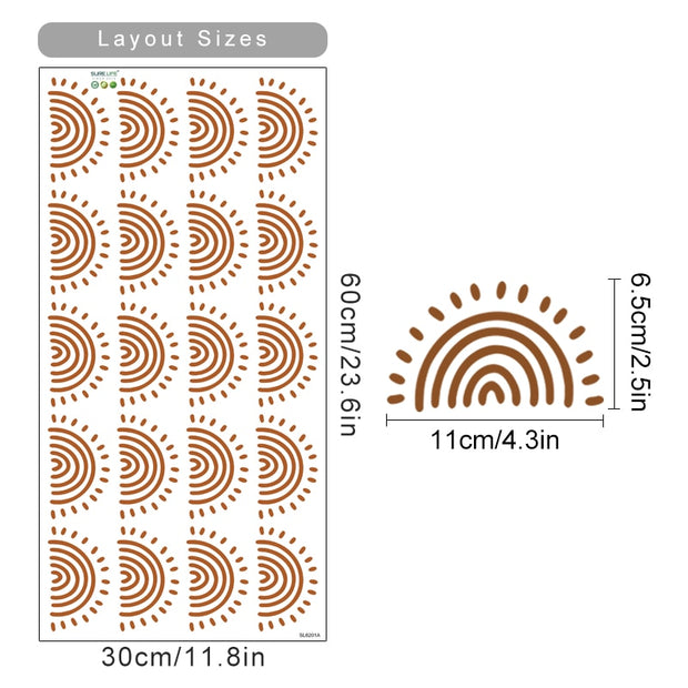 Bohemian Sun Wall Decals Baby Vibes & Co.