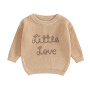 Autumn New Baby Boys Girls Clothes Toddler Kintted Sweater Long Sleeve Crew Neck Letters Winter Warm Crochet Infant Pullover BABY VIBES & CO.