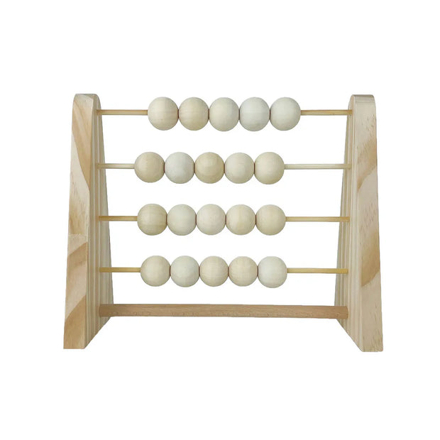 Boho Wooden Abacus Montessori Style Learning Toy Baby Vibes & Co.