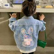 Girls Denim Jackets Fashion New Kids Outerwear Baby Girls Clothes Long Sleeve Denim Jacket For 2-10 Year Teens Girls Denim Coats BABY VIBES & CO.