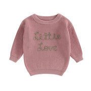 Autumn New Baby Boys Girls Clothes Toddler Kintted Sweater Long Sleeve Crew Neck Letters Winter Warm Crochet Infant Pullover BABY VIBES & CO.