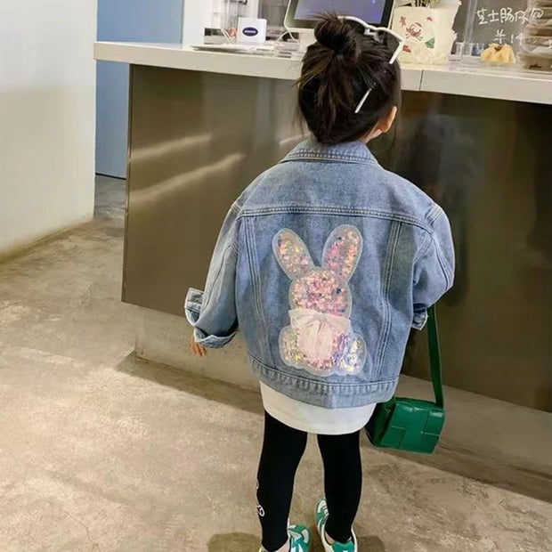 Girls Denim Jackets Fashion New Kids Outerwear Baby Girls Clothes Long Sleeve Denim Jacket For 2-10 Year Teens Girls Denim Coats BABY VIBES & CO.