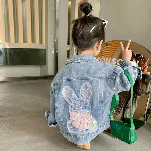 Girls Denim Jackets Fashion New Kids Outerwear Baby Girls Clothes Long Sleeve Denim Jacket For 2-10 Year Teens Girls Denim Coats BABY VIBES & CO.