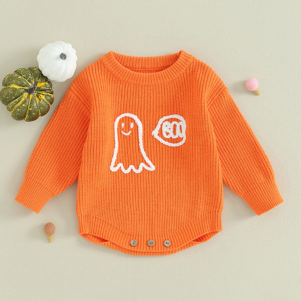 GHOSTY KNIT SWEATER ROMPER Baby Vibes & Co.