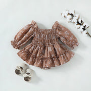 Boho Baby Girl Off The Shoulder Romper Baby Vibes & Co.