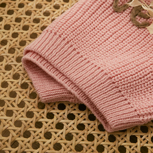 Autumn New Baby Boys Girls Clothes Toddler Kintted Sweater Long Sleeve Crew Neck Letters Winter Warm Crochet Infant Pullover BABY VIBES & CO.