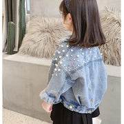 Girls Denim Jackets Fashion New Kids Outerwear Baby Girls Clothes Long Sleeve Denim Jacket For 2-10 Year Teens Girls Denim Coats BABY VIBES & CO.