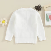 2023-10-25 Lioraitiin 6M-3Y Toddler Girls Sweater Letter Embroidery Long Sleeve Pullovers Fall Kids Clothes Baby Jumpers Tops BABY VIBES & CO.