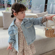 Girls Denim Jackets Fashion New Kids Outerwear Baby Girls Clothes Long Sleeve Denim Jacket For 2-10 Year Teens Girls Denim Coats BABY VIBES & CO.