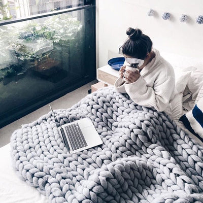 Handmade Braided Knit Blanket BABY VIBES & CO.