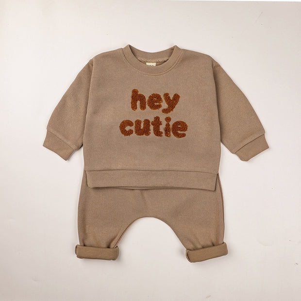 Europe Baby Cotton Kintting Clothing Sets Kids Boys Girls Spring Clothes Loose Tracksuit Pullovers Tops+Pants 2PCS Outfits BABY VIBES & CO.