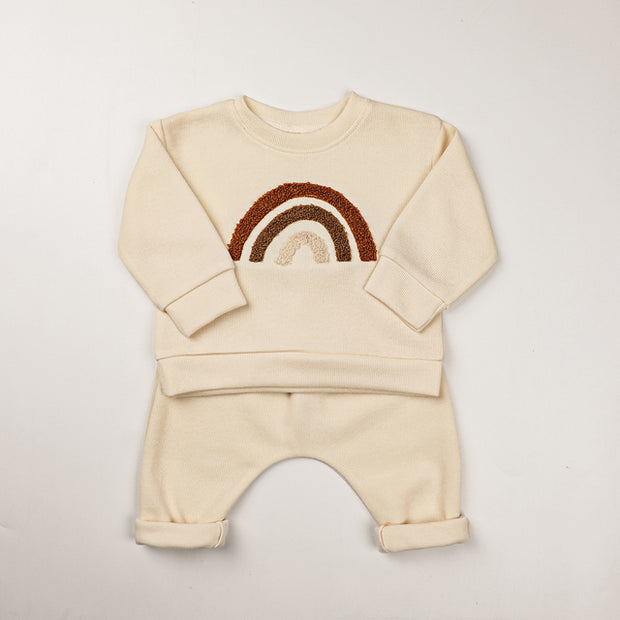 Europe Baby Cotton Kintting Clothing Sets Kids Boys Girls Spring Clothes Loose Tracksuit Pullovers Tops+Pants 2PCS Outfits BABY VIBES & CO.
