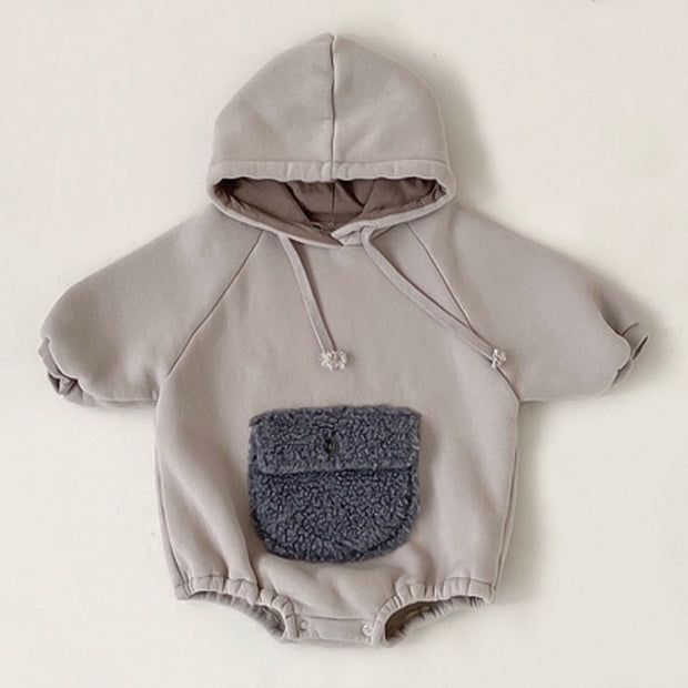 Kangaroo Hooded Romper 0-3T BABY VIBES & CO.