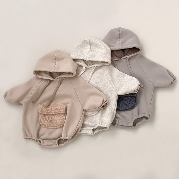 Kangaroo Hooded Romper 0-3T BABY VIBES & CO.