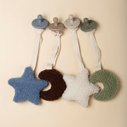 Sherpa Moon Binkie Clip + Organic Pacifier Baby Vibes & Co.