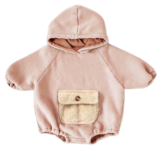 Kangaroo Hooded Romper 0-3T BABY VIBES & CO.