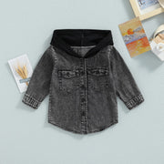 Trendy Denim Hooded Jacket 12M-4T Baby Vibes & Co.