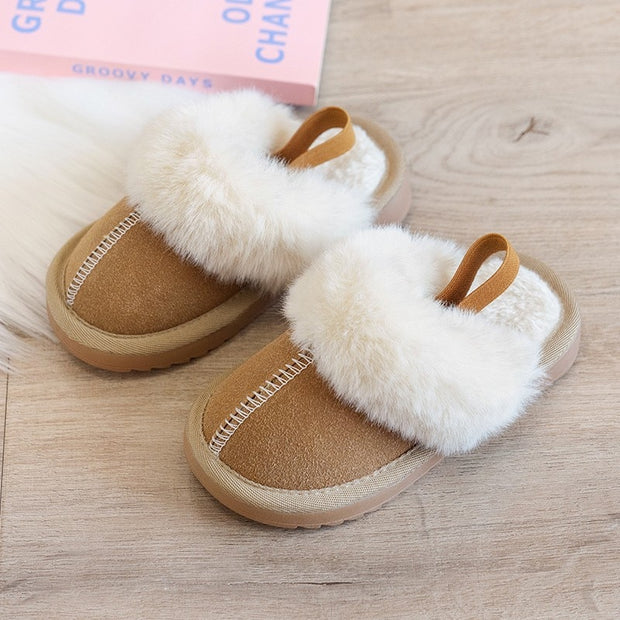 Toddler Fluffy UGG Inspired Slide Booties Baby Vibes & Co.