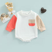 Tri Colored Long Sleeved Romper BABY VIBES & CO.