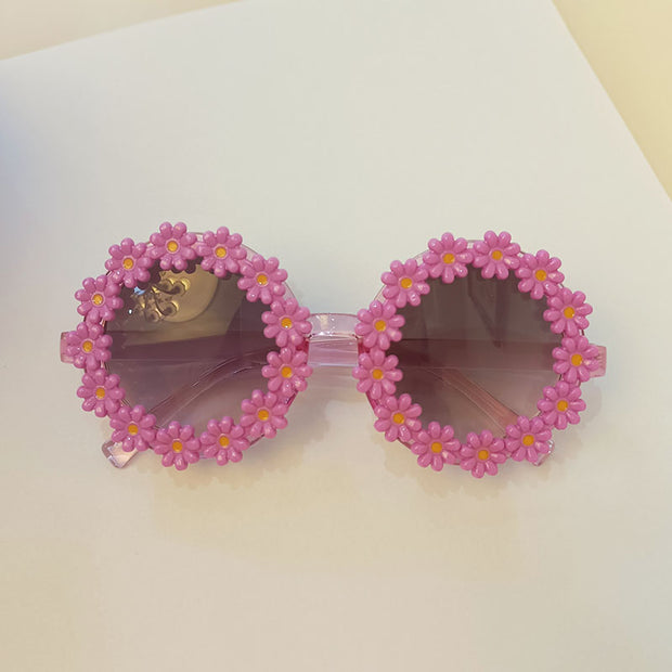 iboode Kids Sunglasses Oval Flower Fashion Children Sunglasses Girls Baby Shades Glasses UV400 Outdoor Sun Protection Eyewear BABY VIBES & CO.
