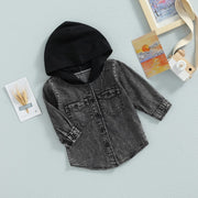 Trendy Denim Hooded Jacket 12M-4T Baby Vibes & Co.
