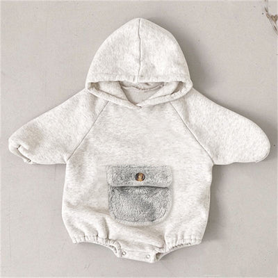 Kangaroo Hooded Romper 0-3T BABY VIBES & CO.