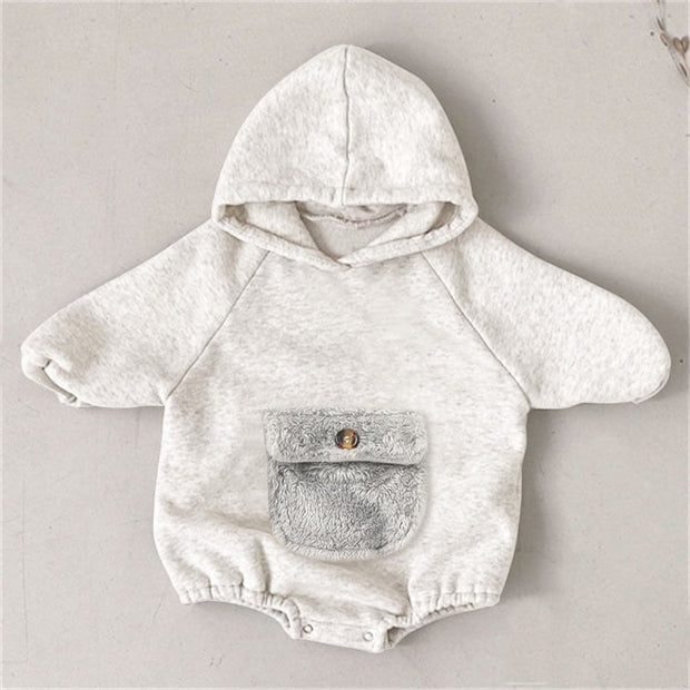 Kangaroo Hooded Romper 0-3T BABY VIBES & CO.