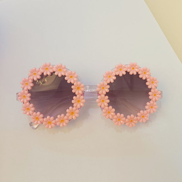 iboode Kids Sunglasses Oval Flower Fashion Children Sunglasses Girls Baby Shades Glasses UV400 Outdoor Sun Protection Eyewear BABY VIBES & CO.
