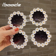 iboode Kids Sunglasses Oval Flower Fashion Children Sunglasses Girls Baby Shades Glasses UV400 Outdoor Sun Protection Eyewear BABY VIBES & CO.