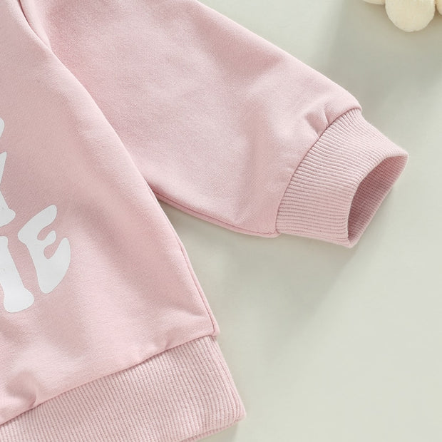 Mama Is My Bestie Long Sleeve Crewneck + Floral Bell Bottom Set Baby Vibes & Co.