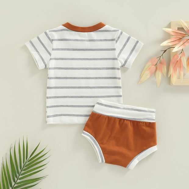 Baby Boys short sleeve Striped 2 Piece Set BABY VIBES & CO.
