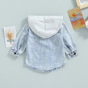 Trendy Denim Hooded Jacket 12M-4T Baby Vibes & Co.