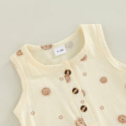 2022-03-01 Lioraitiin 0-12M Infant Baby Boy Girl Casual Romper Summer Sleeveless Printting O-Neck Snap Crotch Jumpsuit BABY VIBES & CO.