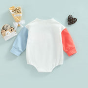 Tri Colored Long Sleeved Romper BABY VIBES & CO.