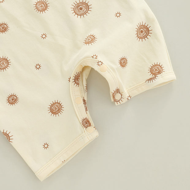 2022-03-01 Lioraitiin 0-12M Infant Baby Boy Girl Casual Romper Summer Sleeveless Printting O-Neck Snap Crotch Jumpsuit BABY VIBES & CO.