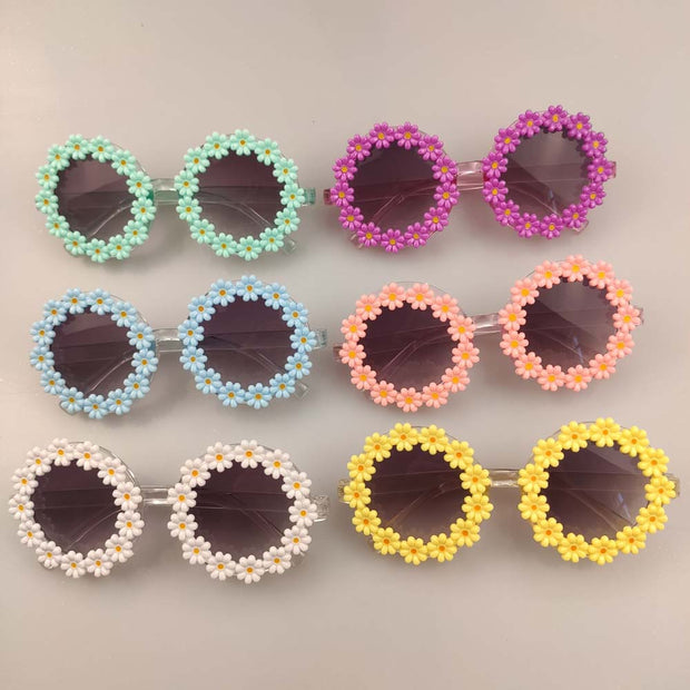 iboode Kids Sunglasses Oval Flower Fashion Children Sunglasses Girls Baby Shades Glasses UV400 Outdoor Sun Protection Eyewear BABY VIBES & CO.