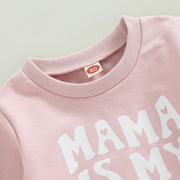 Mama Is My Bestie Long Sleeve Crewneck + Floral Bell Bottom Set Baby Vibes & Co.