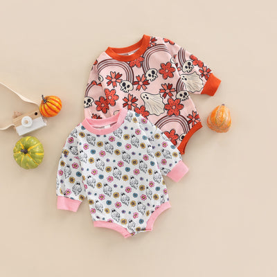 Boho & Skulls Long Sleeved Jumpsuit for Girls Baby Vibes & Co.