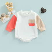 Tri Colored Long Sleeved Romper BABY VIBES & CO.