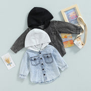 Trendy Denim Hooded Jacket 12M-4T Baby Vibes & Co.