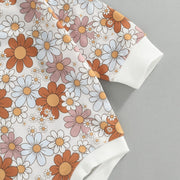 FOCUSNORM Infant Baby Girls Boys Cute Romper 0-24M Sunflowers Printing Long Sleeve Contrast Color Sweatshirt Jumpsuits BABY VIBES & CO.