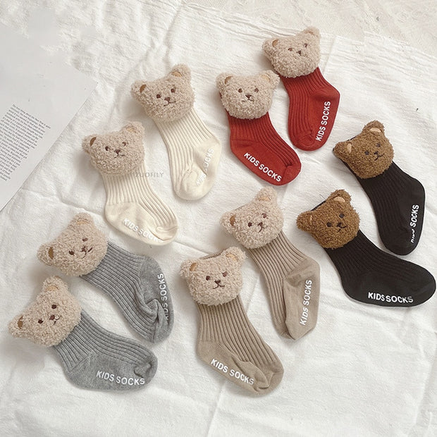 0-3T Soft Cotton Bear Socks BABY VIBES & CO.