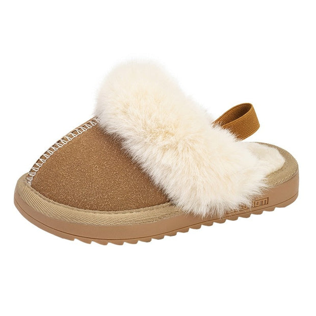 Toddler Fluffy UGG Inspired Slide Booties Baby Vibes & Co.